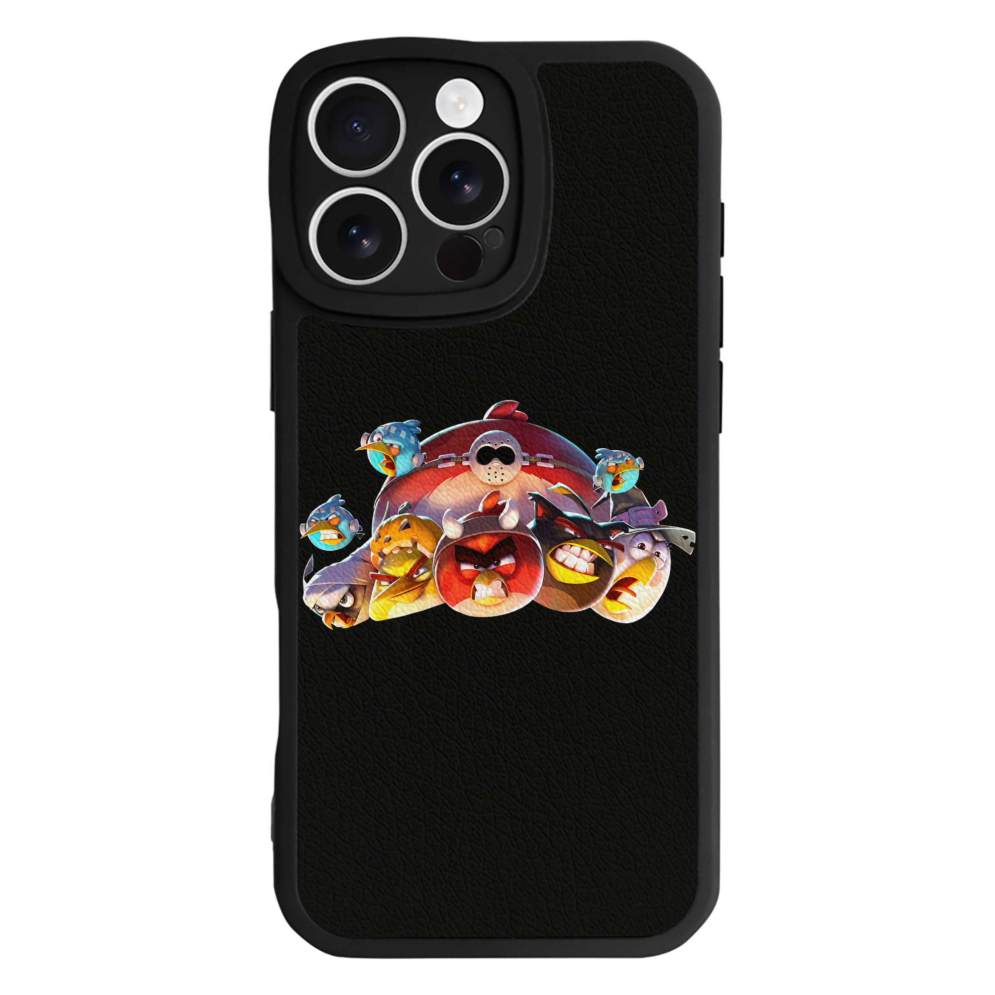 （画像用） Angry Birds アングリーバード 【iPhone 16シリーズ対応】シリコンスマホケース（レザー調） 材質：シリコン